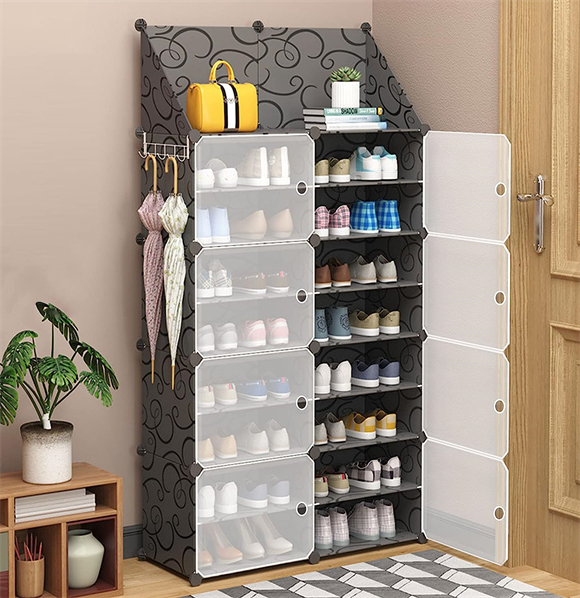 Plastic shoe rack